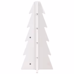 vidaXL Wooden Christmas Tree for Decoration Assemble Xmas Tree Solid Wood Pine - white, 49 cm