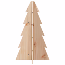 vidaXL Wooden Christmas Tree for Decoration Assemble Xmas Tree Solid Wood Pine - natural, 69.5 cm