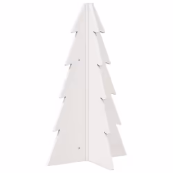 vidaXL Wooden Christmas Tree for Decoration Assemble Xmas Tree Solid Wood Pine - white, 69.5 cm