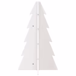 vidaXL Wooden Christmas Tree for Decoration Assemble Xmas Tree Solid Wood Pine - white, 69.5 cm