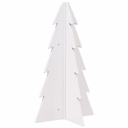 vidaXL Wooden Christmas Tree for Decoration Assemble Xmas Tree Solid Wood Pine - white, 69.5 cm - Additional view 4