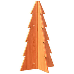 vidaXL Wooden Christmas Tree for Decoration Assemble Xmas Tree Solid Wood Pine - wax brown, 69.5 cm