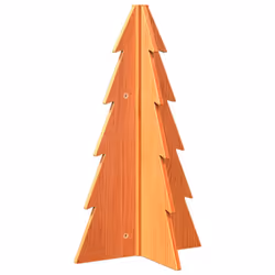 vidaXL Wooden Christmas Tree for Decoration Assemble Xmas Tree Solid Wood Pine - wax brown, 69.5 cm - Additional view 4