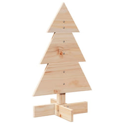 vidaXL Wooden Christmas Tree for Decoration Xmas Tree Solid Wood Pine - natural, 60 cm