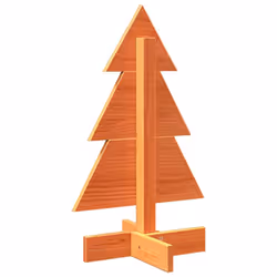 vidaXL Wooden Christmas Tree for Decoration Xmas Tree Solid Wood Pine - wax brown, 60 cm - Additional view 4