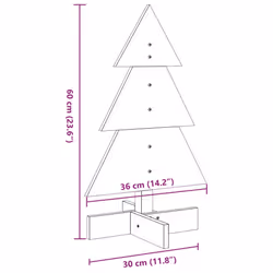 vidaXL Wooden Christmas Tree for Decoration Xmas Tree Solid Wood Pine - wax brown, 60 cm - Additional view 7