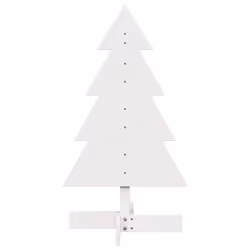 vidaXL Wooden Christmas Tree for Decoration Xmas Tree Solid Wood Pine - white, 80 cm
