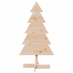 vidaXL Wooden Christmas Tree for Decoration Xmas Tree Solid Wood Pine - natural, 100 cm