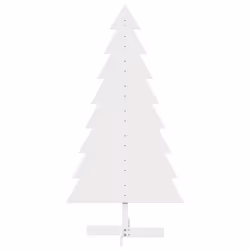 vidaXL Wooden Christmas Tree for Decoration Xmas Tree Solid Wood Pine - white, 150 cm