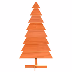 vidaXL Wooden Christmas Tree for Decoration Xmas Tree Solid Wood Pine - wax brown, 150 cm - Additional view 2