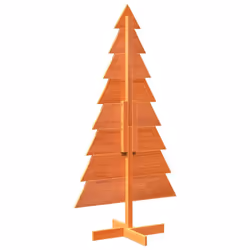 vidaXL Wooden Christmas Tree for Decoration Xmas Tree Solid Wood Pine - wax brown, 150 cm - Additional view 4