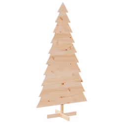 vidaXL Wooden Christmas Tree for Decoration Xmas Tree Solid Wood Pine - natural, 180 cm