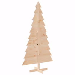 vidaXL Wooden Christmas Tree for Decoration Xmas Tree Solid Wood Pine - natural, 180 cm - Additional view 4