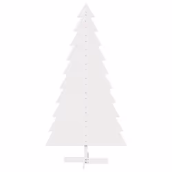 vidaXL Wooden Christmas Tree for Decoration Xmas Tree Solid Wood Pine - white, 180 cm