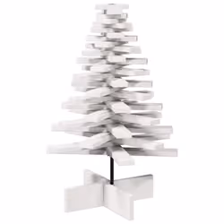 vidaXL Wooden Christmas Tree for Decoration Xmas Tree Solid Wood Pine - white, 80 cm - Additional view 4