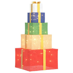 vidaXL Christmas Decoration Gift Box Xmas Ornament Box Xmas Light 250 LEDs - multicolour
