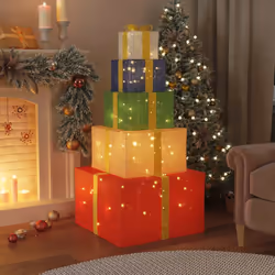 vidaXL Christmas Decoration Gift Box Xmas Ornament Box Xmas Light 250 LEDs - multicolour