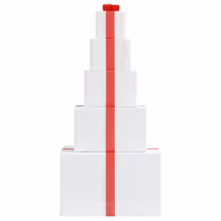 vidaXL Christmas Decoration Gift Box Xmas Ornament Box Xmas Light 250 LEDs - white and red