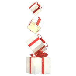 vidaXL Christmas Decoration Gift Box 80 LEDs Warm White