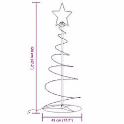 vidaXL Christmas Tree Light Christmas Decoration Hanging Fairy Light Cone - black