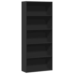 vidaXL Book Cabinet Bookcase Storage Rack Bookshelf Black Engineered Wood
