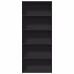 vidaXL Book Cabinet Bookcase Storage Rack Bookshelf Black Engineered Wood