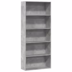 vidaXL Book Cabinet Bookcase Storage Bookshelf Concrete Grey Engineered Wood