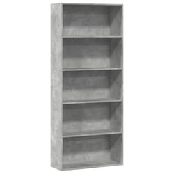 vidaXL Book Cabinet Bookcase Storage Bookshelf Concrete Grey Engineered Wood