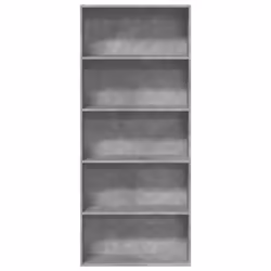 vidaXL Book Cabinet Bookcase Storage Bookshelf Concrete Grey Engineered Wood