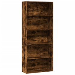 vidaXL Book Cabinet Bookcase Storage Bookshelf Smoked Oak Engineered Wood