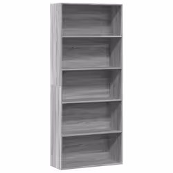 vidaXL Book Cabinet Bookcase Storage Bookshelf Grey Sonoma Engineered Wood
