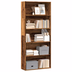 vidaXL Book Cabinet Bookcase Storage Rack Bookshelf Old Wood Engineered Wood