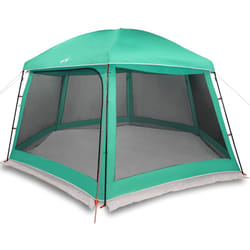 vidaXL Pool Tent with Removable Fly & Mesh Walls Azure Blue 618x532 cm - sea green, 512 x 458 cm