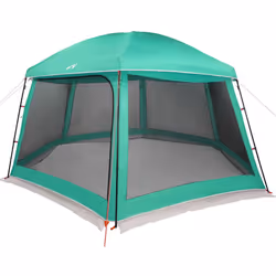 vidaXL Pool Tent with Removable Fly & Mesh Walls Azure Blue 618x532 cm - sea green, 512 x 458 cm