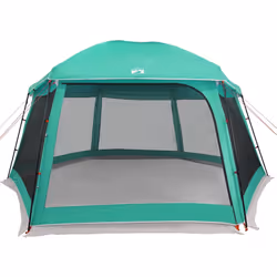 vidaXL Pool Tent with Removable Fly & Mesh Walls Azure Blue 618x532 cm - sea green, 512 x 458 cm - Additional view 8