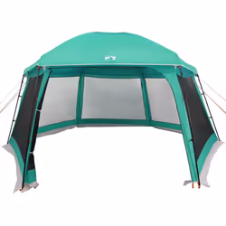 vidaXL Pool Tent with Removable Fly & Mesh Walls Azure Blue 618x532 cm - sea green, 512 x 458 cm - Additional view 9