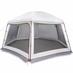 vidaXL Pool Tent with Removable Fly & Mesh Walls Azure Blue 618x532 cm - grey, 512 x 458 cm