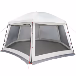 vidaXL Pool Tent with Removable Fly & Mesh Walls Azure Blue 618x532 cm - grey, 512 x 458 cm