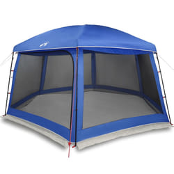 vidaXL Pool Tent with Removable Fly & Mesh Walls Azure Blue 618x532 cm - azure blue, 618 x 532 cm