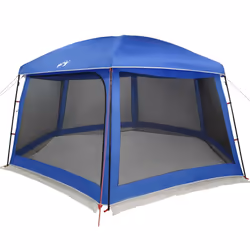 vidaXL Pool Tent with Removable Fly & Mesh Walls Azure Blue 618x532 cm - azure blue, 618 x 532 cm