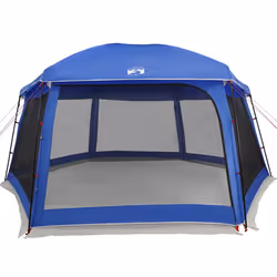 vidaXL Pool Tent with Removable Fly & Mesh Walls Azure Blue 618x532 cm - azure blue, 618 x 532 cm - Additional view 4