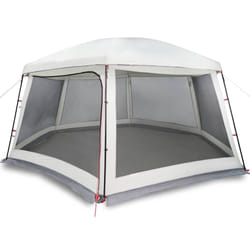 vidaXL Pool Tent with Removable Fly & Mesh Walls Azure Blue 618x532 cm - grey, 618 x 532 cm