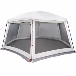 vidaXL Pool Tent with Removable Fly & Mesh Walls Azure Blue 618x532 cm - grey, 618 x 532 cm - Additional view 8