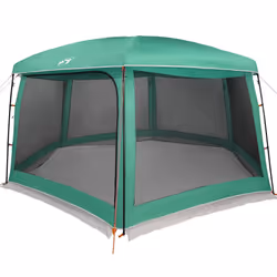 vidaXL Pool Tent with Removable Fly & Mesh Walls Azure Blue 618x532 cm - sea green, 670 x 590 cm