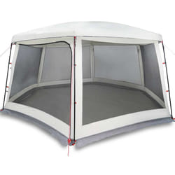vidaXL Pool Tent with Removable Fly & Mesh Walls Azure Blue 618x532 cm - grey, 670 x 590 cm
