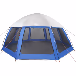vidaXL Pool Tent with Removable Fly & Mesh Walls Sea Green 510x510 cm - azure blue, 510 x 510 cm - Additional view 4