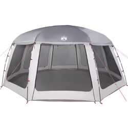vidaXL Pool Tent with Removable Fly & Mesh Walls Sea Green 510x510 cm - grey, 690 x 690 cm - Additional view 4