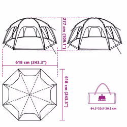 vidaXL Party Tent Grey Waterproof tent canopy tent gazebo canopy gazebo tent - Additional view 10