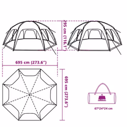 vidaXL Party Tent Azure Blue Waterproof tent canopy tent gazebo canopy - Additional view 10