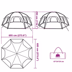 vidaXL Party Tent Grey Waterproof tent canopy tent gazebo canopy gazebo tent